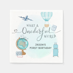 Servilleta De Papel Boy Adventure ONEmaravilloso mundo Primer cumpleañ
