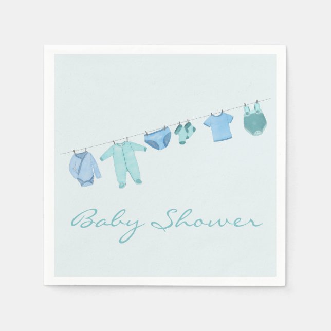 Servilleta De Papel Boy Baby Shower (Anverso)