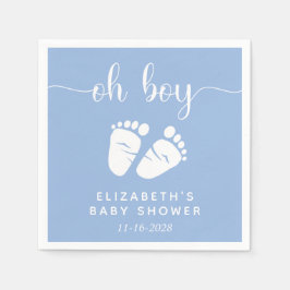 Servilleta De Papel Boy Baby Shower Feet Blue