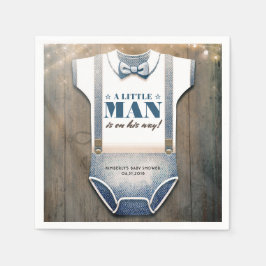 Servilleta De Papel Boy Baby Shower Rustic Country Bodysuite