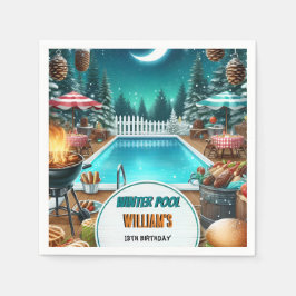 Servilleta De Papel boy bruh Barbeque Winter Pool Fiesta 13 cumpleaños