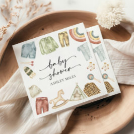 Servilleta De Papel Boy Clothes Baby Shower Napkins