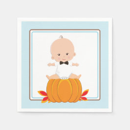 Servilleta De Papel Boy Little Pumpkin Baby Shower Paper Napkins