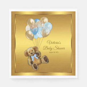 Servilleta De Papel Boy Teddy Bear Baby Shower Napkins