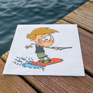 Servilleta De Papel Boy Wakeboarding Diversión Deportes Acuáticos