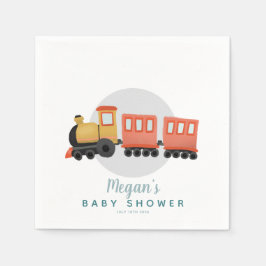 Servilleta De Papel Boys Cute Train Travel Baby Shower