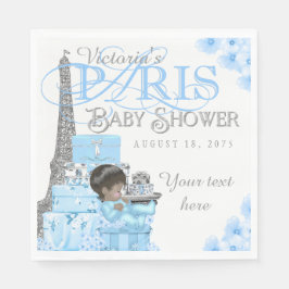 Servilleta De Papel Boys Paris Baby Shower Napkins