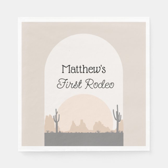 Servilleta De Papel Boys Western Paper Napkin (Anverso)