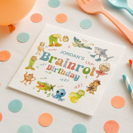 Servilleta De Papel Brainrot Meme Birthday Party