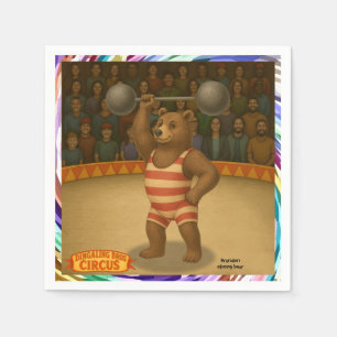 Servilleta De Papel Brandon, oso fuerte del circo