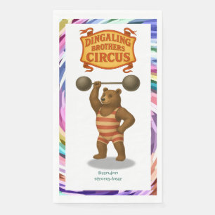 Servilleta De Papel Brandon, oso fuerte del circo