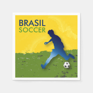 Servilleta De Papel Brasil Soccer