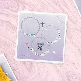 Servilleta De Papel Brazaletes de amistad Cumpleaños Púrpura