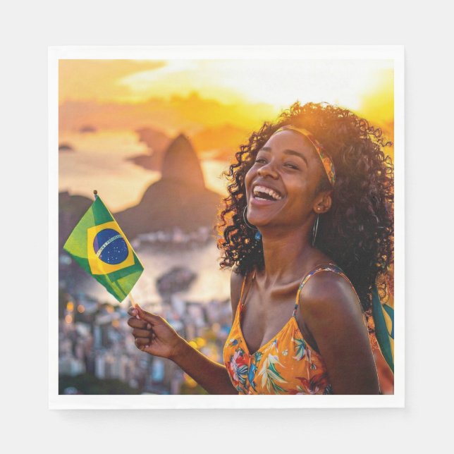 SERVILLETA DE PAPEL BRAZIL - I LOVE BRAZIL (Anverso)