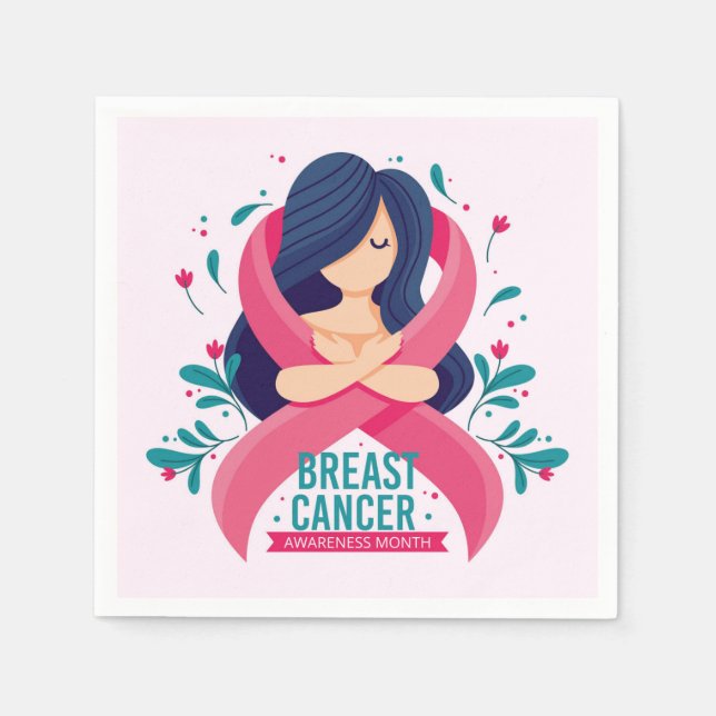 Servilleta De Papel Breast Cancer Awareness Month (Anverso)