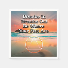 Servilleta De Papel Breathe In Breathe Out Recovery Slogan Sunrise