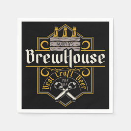 Servilleta De Papel BrewHouse personalizado Mejor Bar de cerveza de ar