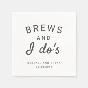 Servilleta De Papel Brews y el Boda de cervecería de I Do