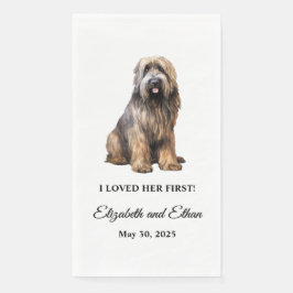 Servilleta De Papel Briard Dog Boda