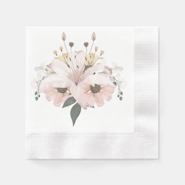 Servilleta De Papel Bridal Floral (Anverso)