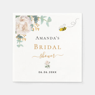 Servilleta De Papel Bridal Shower abeja eucalipto floral vegetación