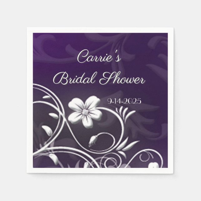 Servilleta De Papel Bridal Shower custom party coasters (Anverso)