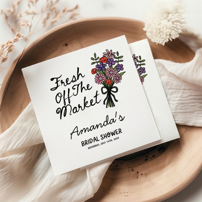 Servilleta De Papel Bridal Shower Fresh Off The Market  (Subido por el creador)