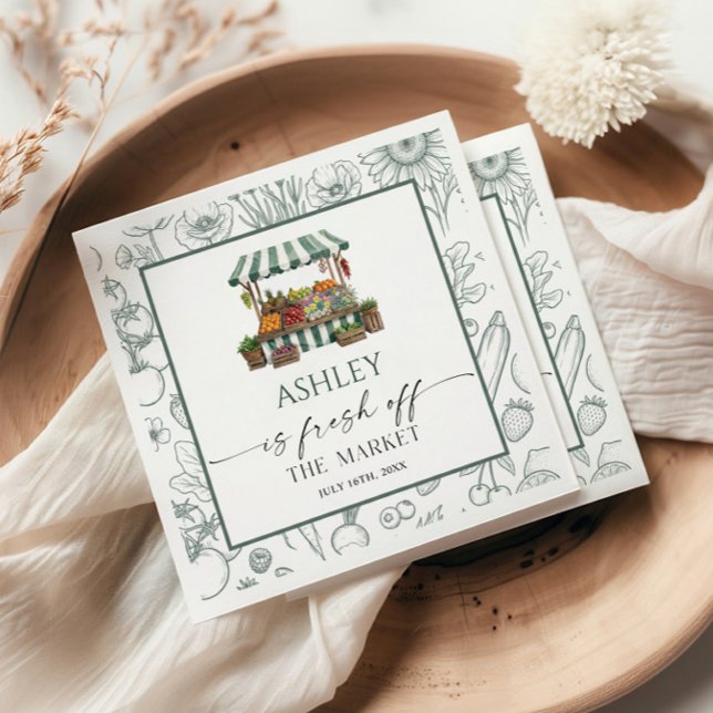 Servilleta De Papel Bridal Shower Fresh Off The Market  (Subido por el creador)