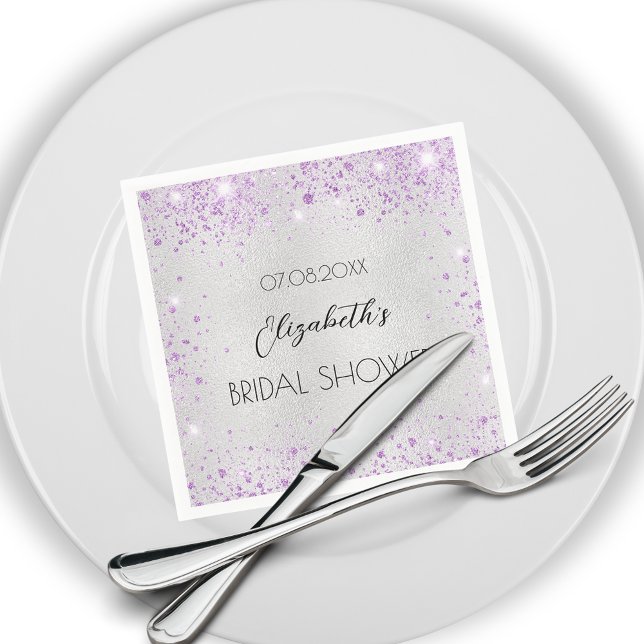 Servilleta De Papel Bridal Shower lavanda de plata (Subido por el creador)