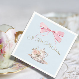 Servilleta De Papel Bridal Shower Regency Tea Fiesta Cinta elegante