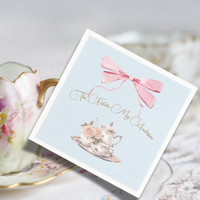 Servilleta De Papel Bridal Shower Regency Tea Fiesta Cinta elegante (Subido por el creador)