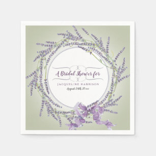 Servilleta De Papel Bridal Shower Watercolour Lavender Arte