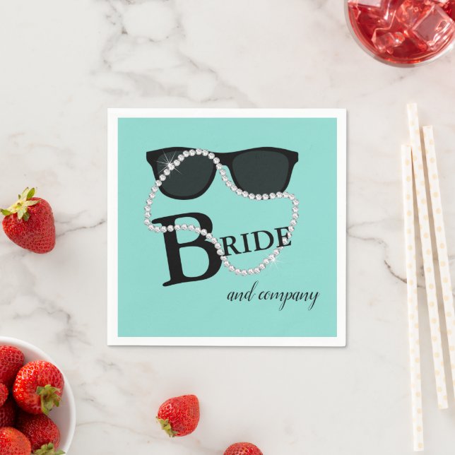 Servilleta De Papel BRIDE Diamond Glam & Bling Tiara Fiesta Shower (In situ)