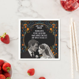 Servilleta De Papel Bride & Groom delicado clásico