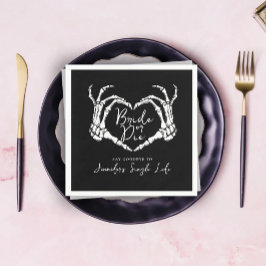 Servilleta De Papel Bride or Die Skeleton Heart Bachelorette Party