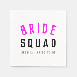 Servilleta De Papel Bride Squad | Bachelorritas de color rosa caliente