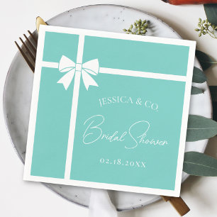 Servilleta De Papel Bride y Co Elegante Cabina Blanca Cinta Bridal Duc