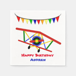 Servilleta De Papel Bright Airplane Birday Boy