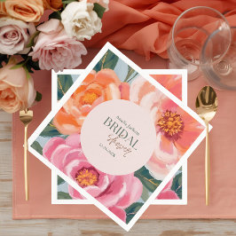 Servilleta De Papel bright and bold vibrant floral bridal shower