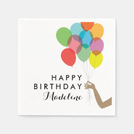 Servilleta De Papel Bright Balloons Personalizadas Napkins Happy Birth