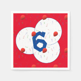 Servilleta De Papel Bright Balones y Confetti Cumpleaños