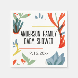 Servilleta De Papel Bright Botanicals Baby Shower