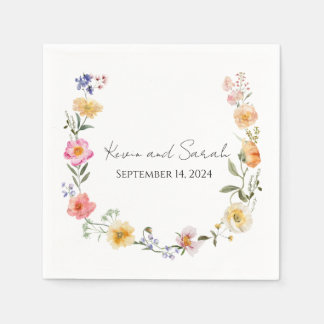 Servilleta De Papel Bright Floral Personalizado Boda Cocktail Napkin