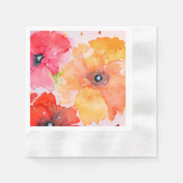 Servilleta De Papel Bright Floral Watercolor Napkin