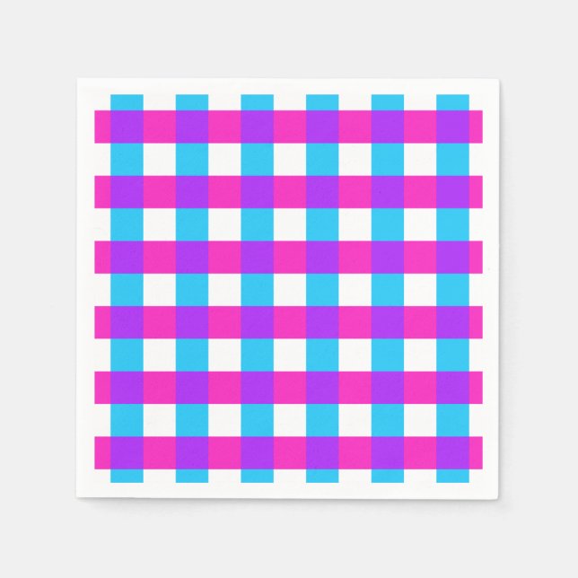 Servilleta De Papel Bright Gingham Napkins (Anverso)