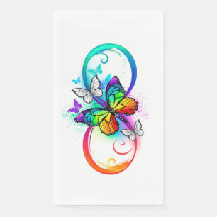 Servilleta De Papel Bright infinity with rainbow butterfly