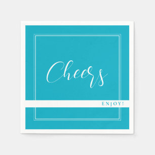 Servilleta De Papel Bright Rich Sky Blue Personalizado Fiesta Napkins