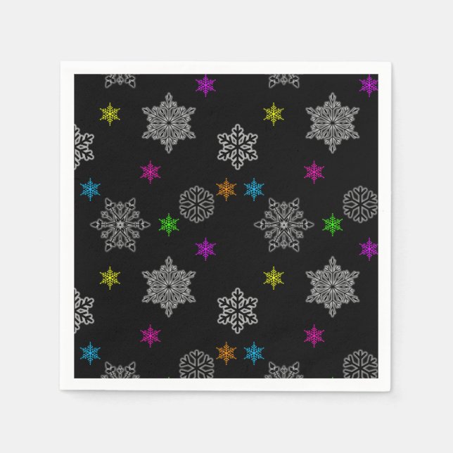 Servilleta De Papel Bright Snowflake Napkins (Anverso)