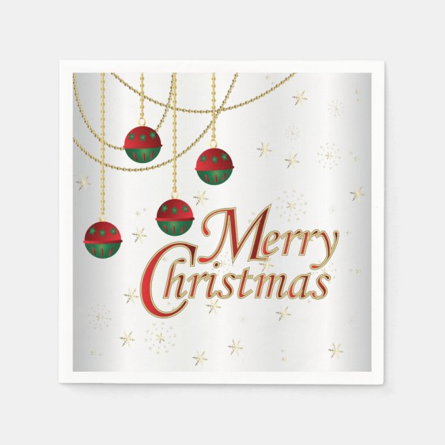 Servilleta De Papel Bright White Merry Christmas (Anverso)