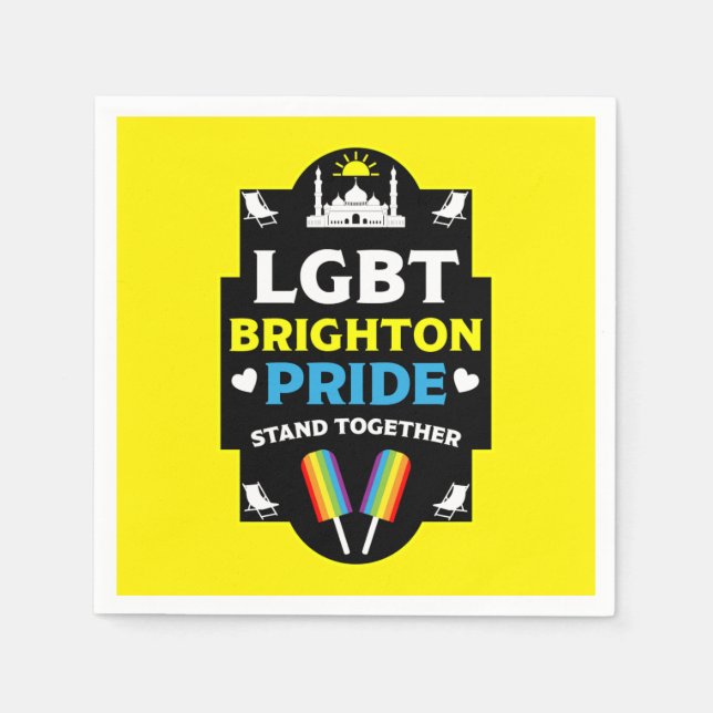 Servilleta De Papel Brighton y Hove orgullo (Anverso)